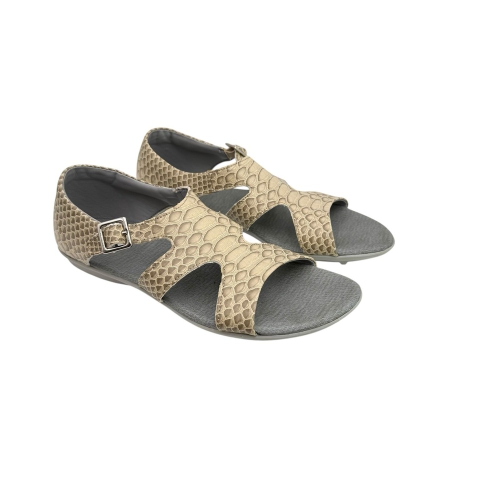 Footjoy Naples Golf Sandals Beige Snakeskin Ankle Strap Open Toe  Womens Size 7M